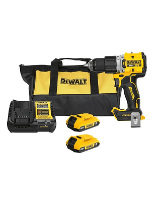Taladro Percutor Dewalt Dcd806 20v Xr  + 2 Bat 2ah + Cargador+ Bolso Chile