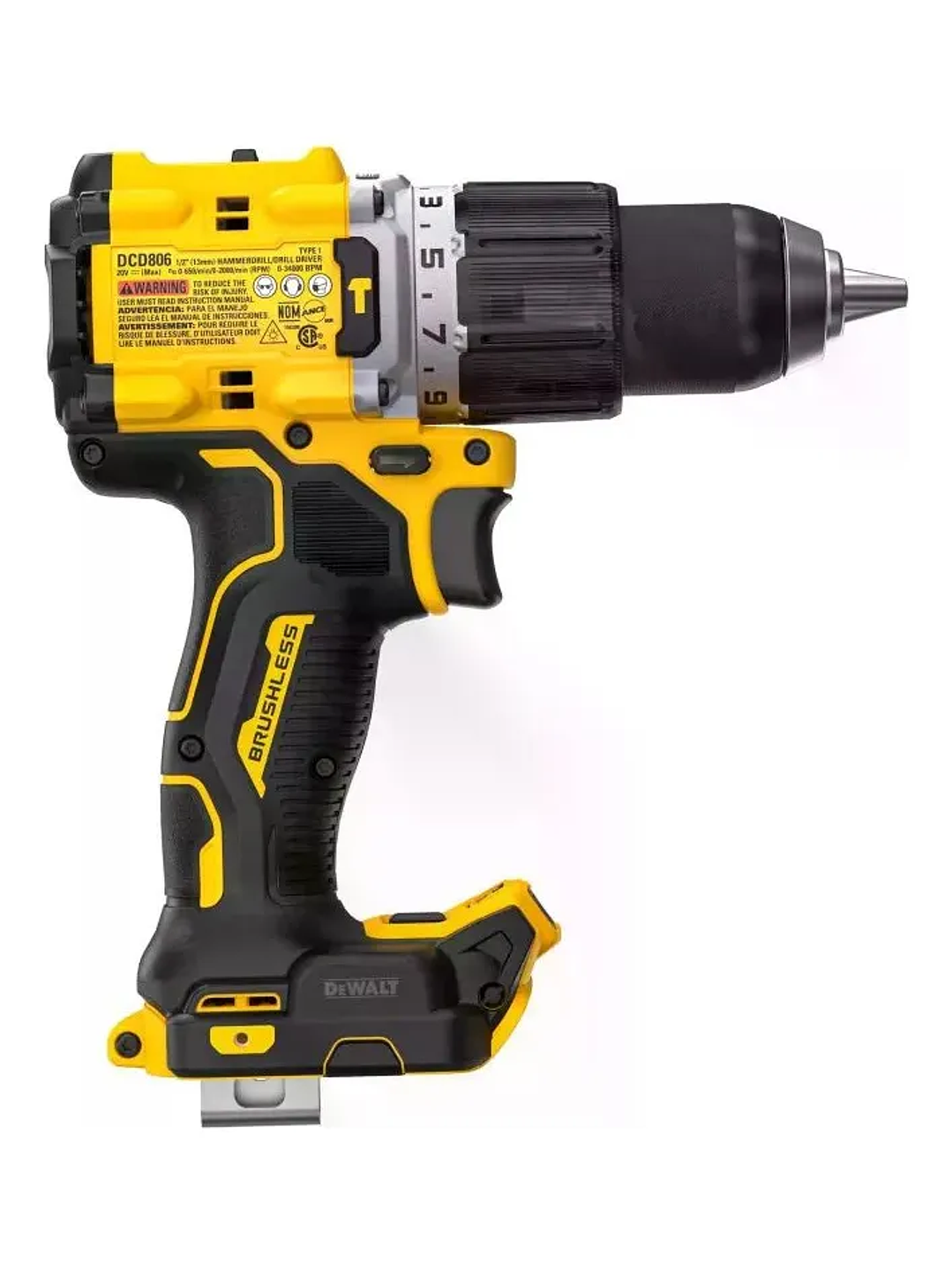 Taladro Percutor Dewalt Dcd806 20v Xr  + 2 Bat 2ah + Cargador+ Bolso Chile 3
