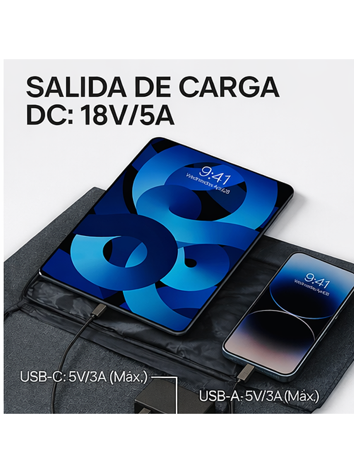 Kit Energía Solar Portátil Daran NEOZ 300W + Panel 100W Chile 6