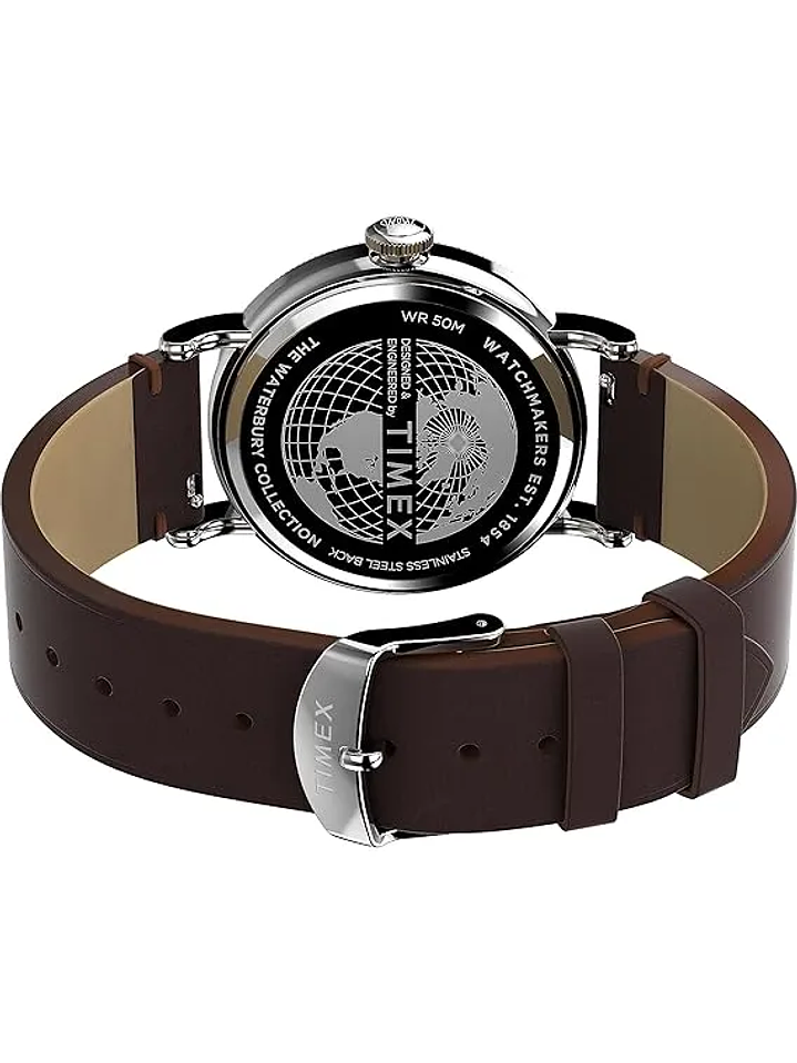 Reloj Timex Hombre The Waterbury Análogo Correa Café TX TW2W20400 Chile 4