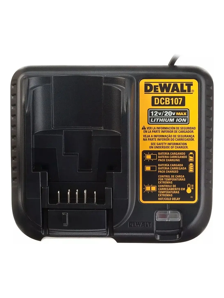 Kit 2 Baterías Dewalt 2ah Dcb203+ Cargador Dcb107+ Bolso Chile 2