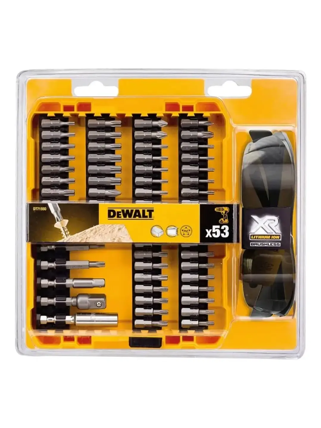 Set Dewalt Dt71550-qz 53pc P-atornillar +lentes Oscuros 1
