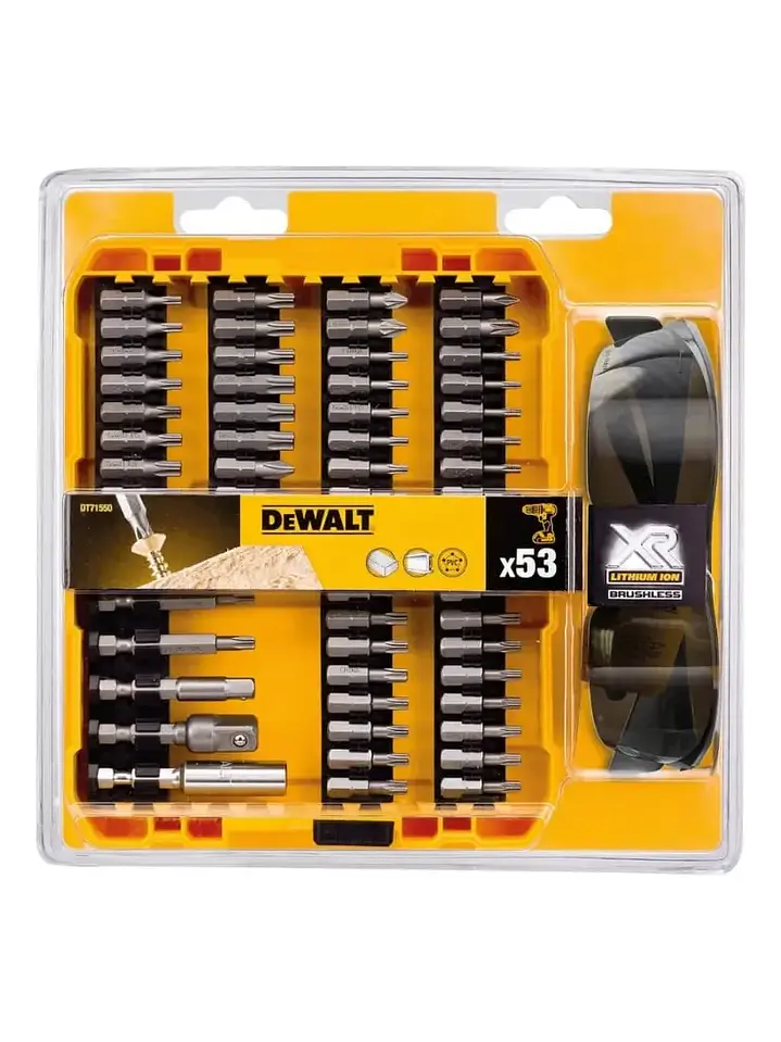 Set Dewalt Dt71550-qz 53pc P-atornillar +lentes Oscuros 1