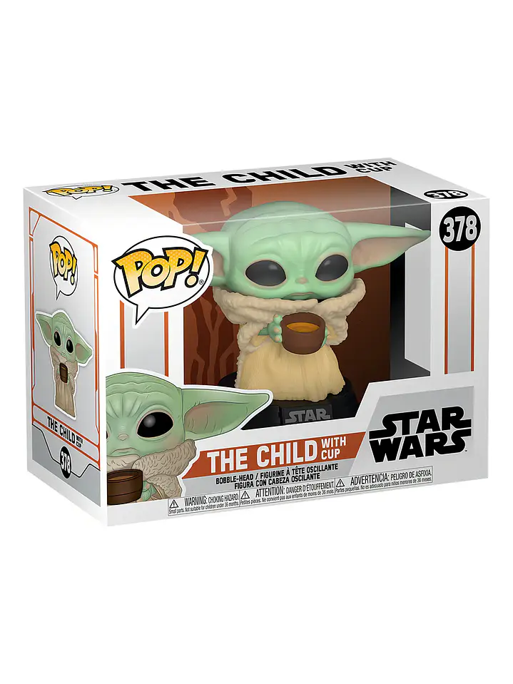Funko Pop Grogu Baby Yoda Mandalorian Star Wars, 378 con tazón Chile 2