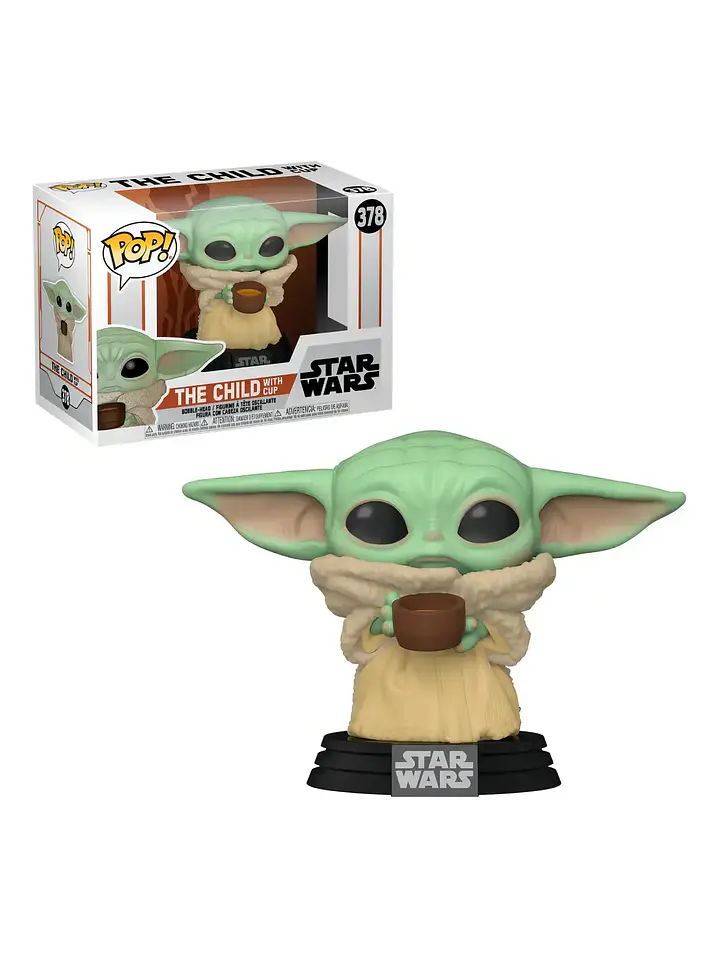 Funko Pop Grogu Baby Yoda Mandalorian Star Wars, 378 con tazón Chile 3