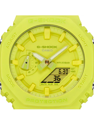 Reloj G-shock Hombre Ga-2100-9a9 Carbono/resina Amarillo Chile