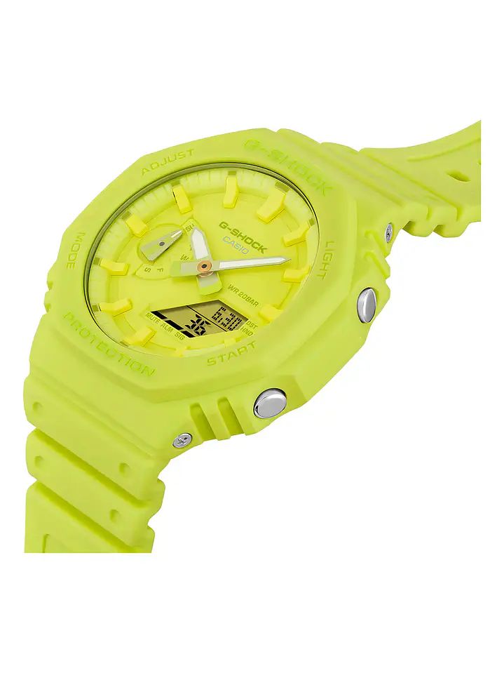 Reloj G-shock Hombre Ga-2100-9a9 Carbono/resina Amarillo Chile 3