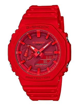 Reloj G-SHOCK Casio GA-2100 correa de resina color rojo - fondo bordó Chile