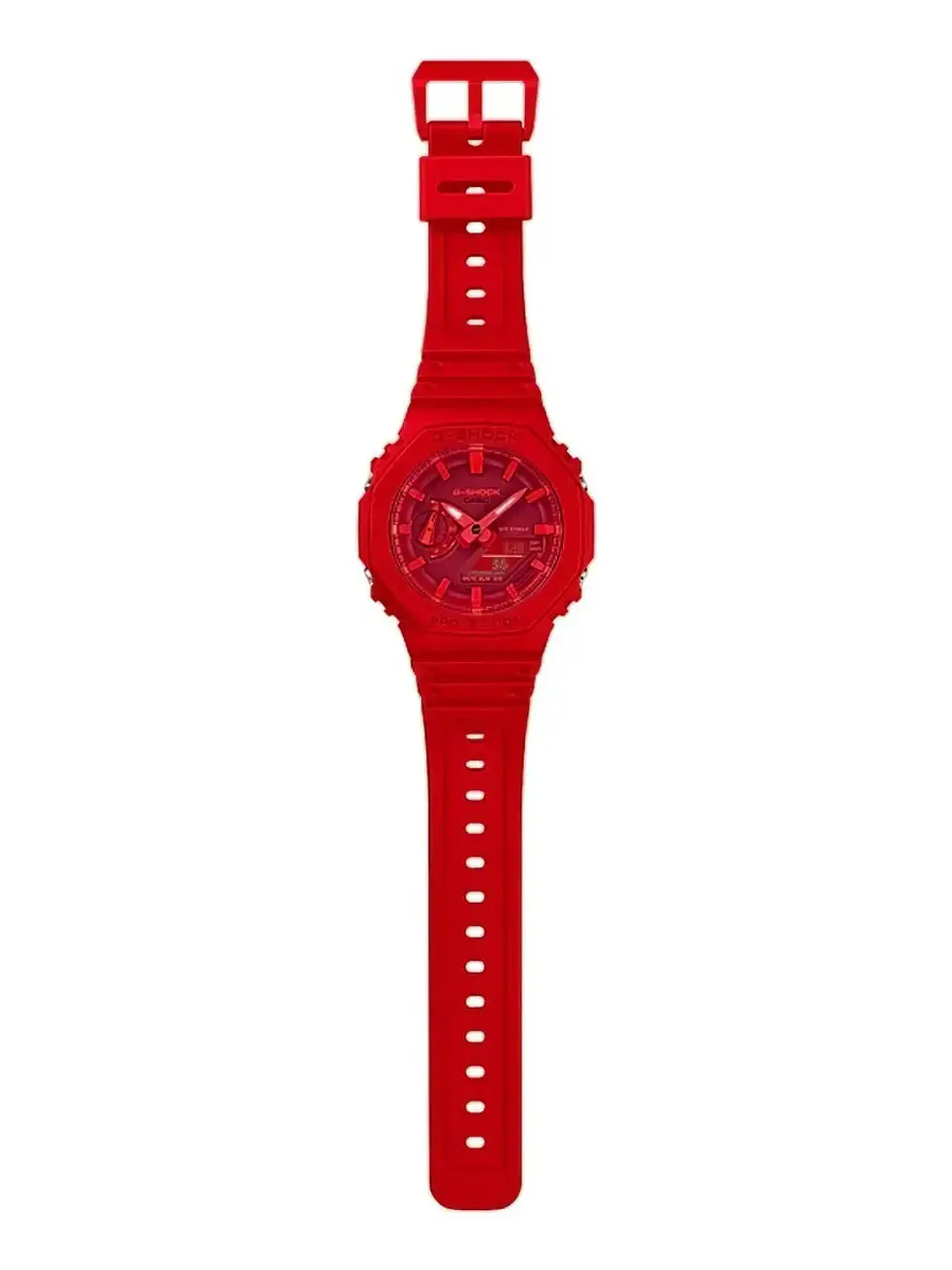 Reloj G-SHOCK Casio GA-2100 correa de resina color rojo - fondo bordó Chile 2