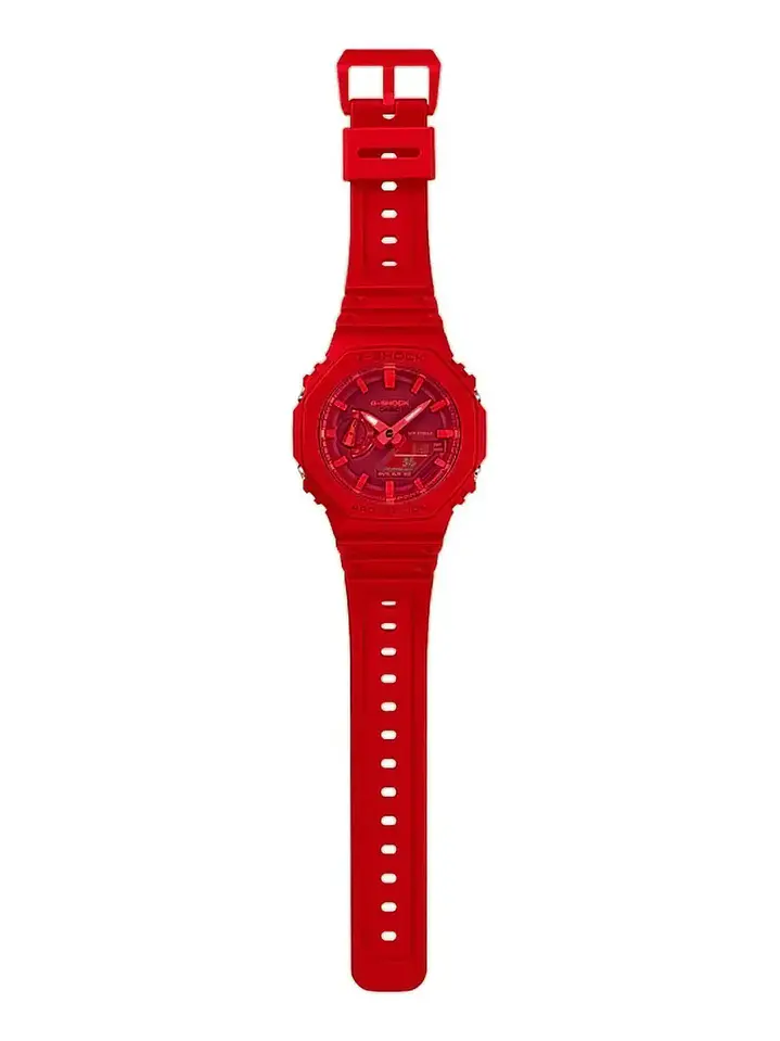Reloj G-SHOCK Casio GA-2100 correa de resina color rojo - fondo bordó Chile 2