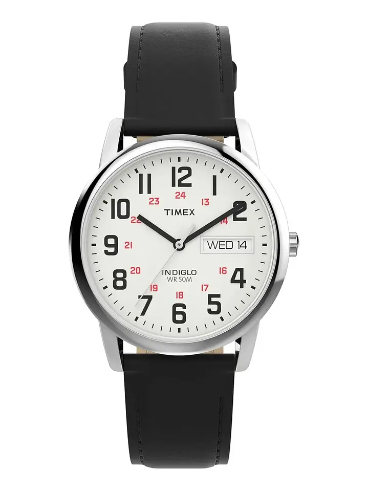 Reloj Timex Hombre Easy Reader Tw2w840009j 35mm Cuero Negro Chile 1