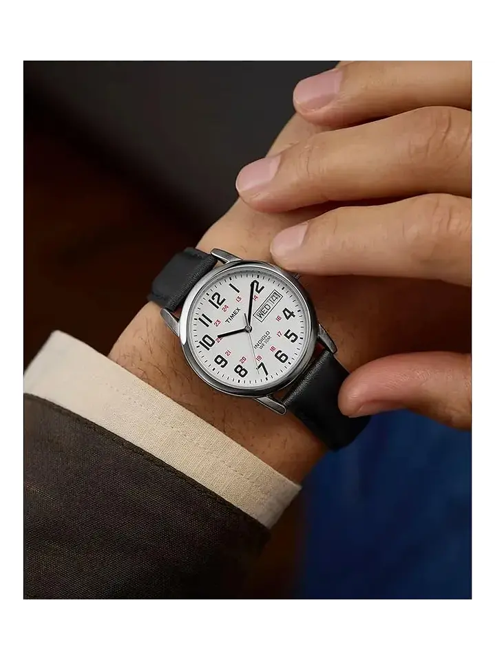 Reloj Timex Hombre Easy Reader Tw2w840009j 35mm Cuero Negro Chile 4