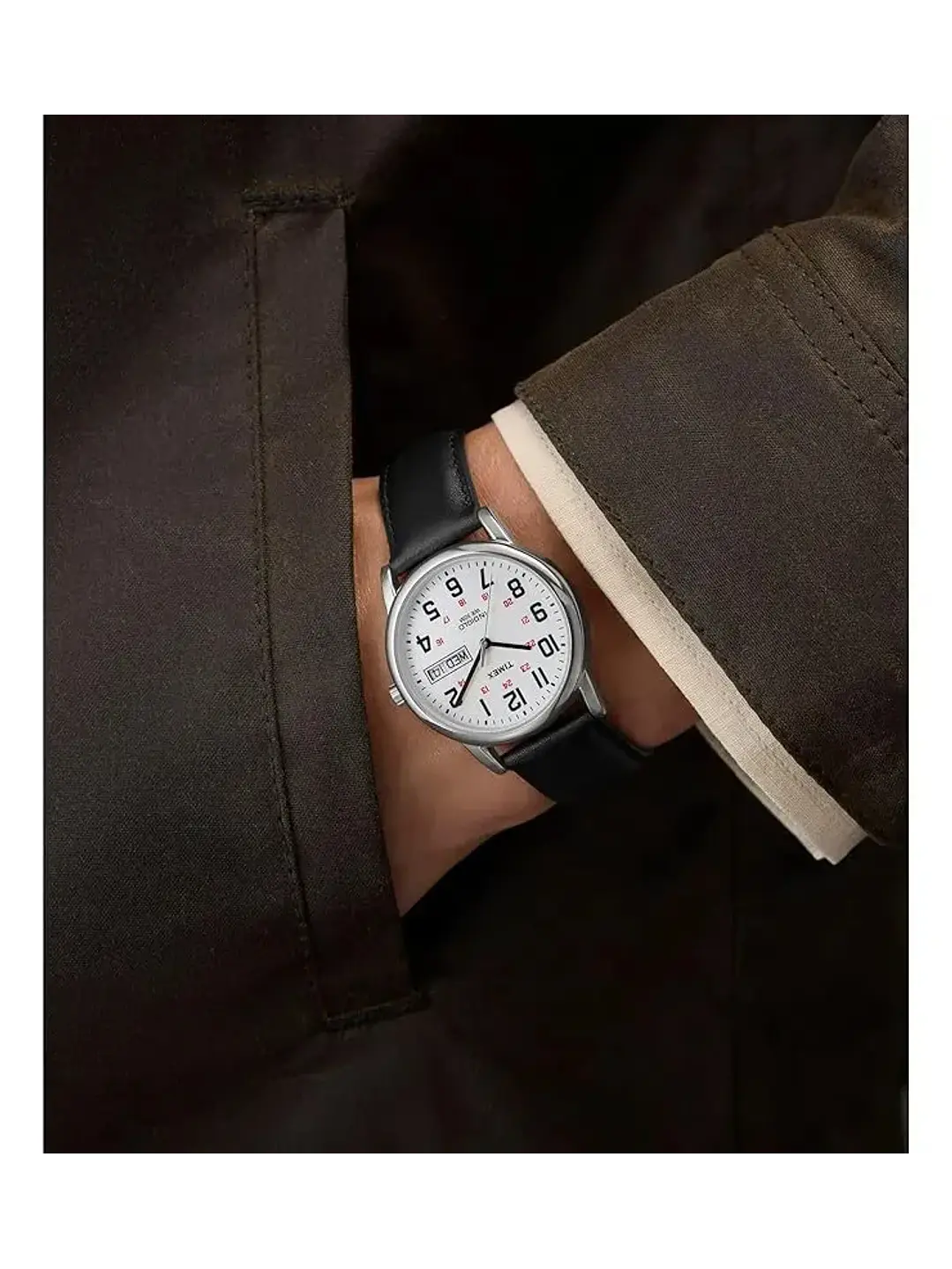 Reloj Timex Hombre Easy Reader Tw2w840009j 35mm Cuero Negro Chile 5