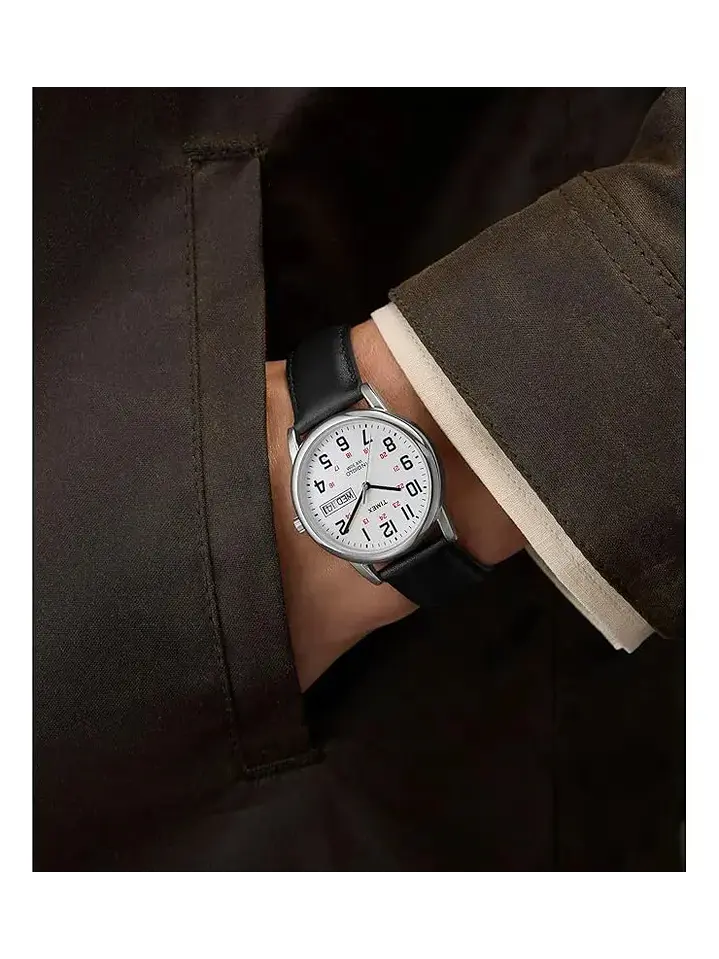 Reloj Timex Hombre Easy Reader Tw2w840009j 35mm Cuero Negro Chile 5