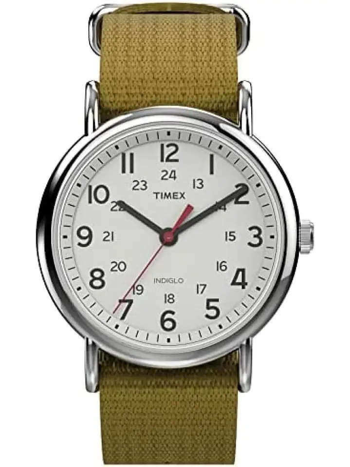 Reloj Hombre Timex Weekender 38 Mm Tw2v46200 Correa Verde Olivo Chile 1