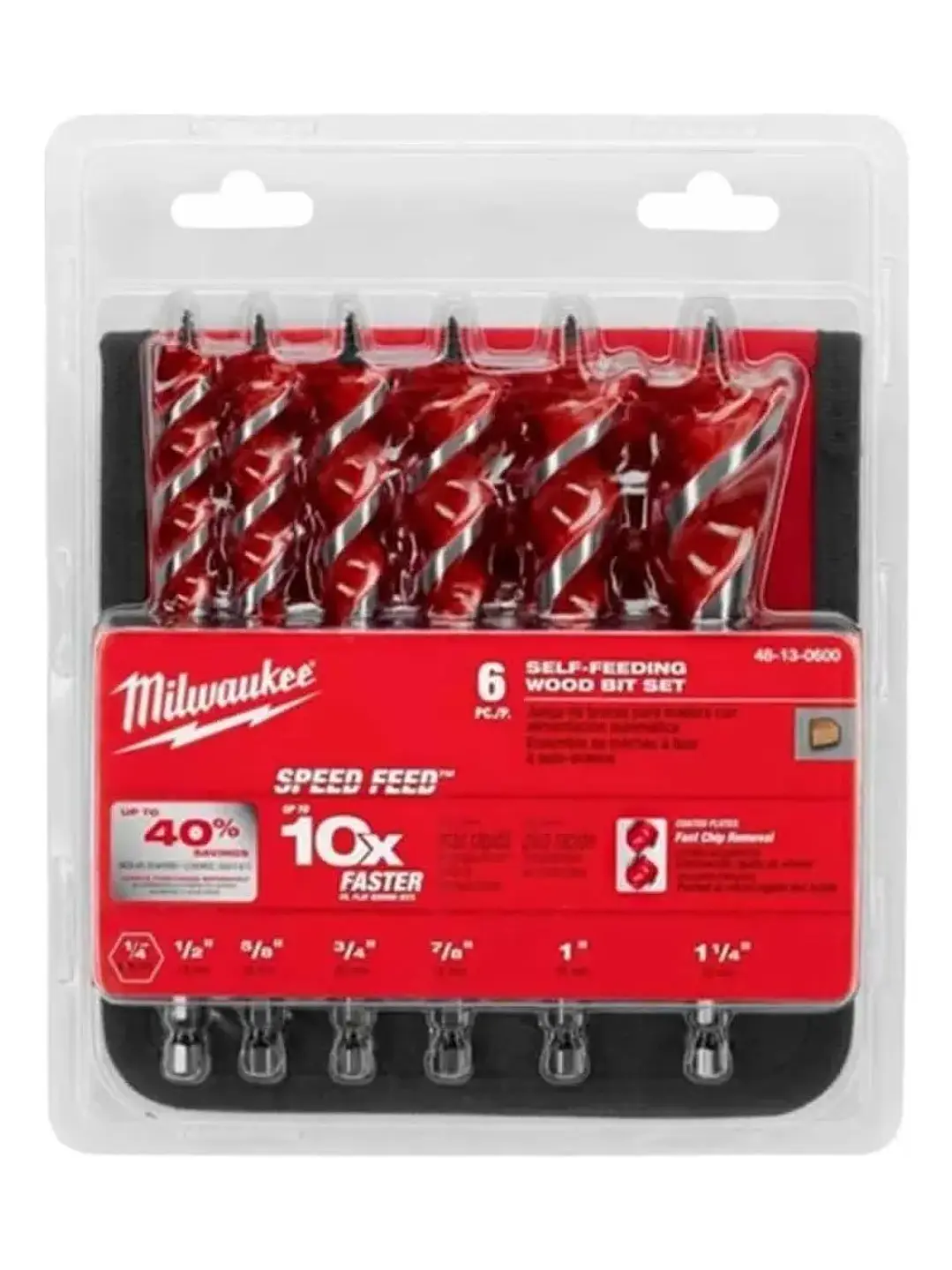 Juego De Brocas Madera Speed Feed 6pzs Milwaukee 48-13-0600 Chile 1