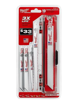 Hoja De Sierra Sable 10unds Surtidas Milwaukee 49-22-1110 Sawzall Con Caja Chile