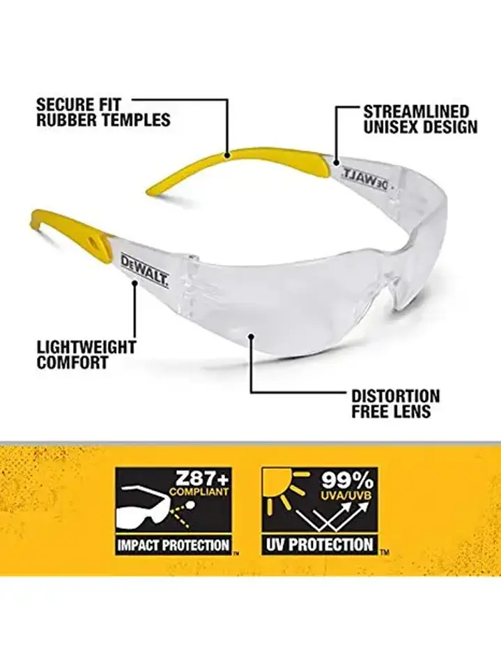 Gafas/ Lentes de Seguridad Dewalt claros DPG54-1C Chile 3