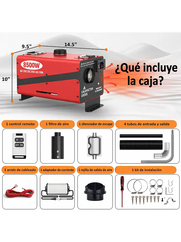 Calentador De Aire Calefactor Diesel Compacto 8.500 Watt 2