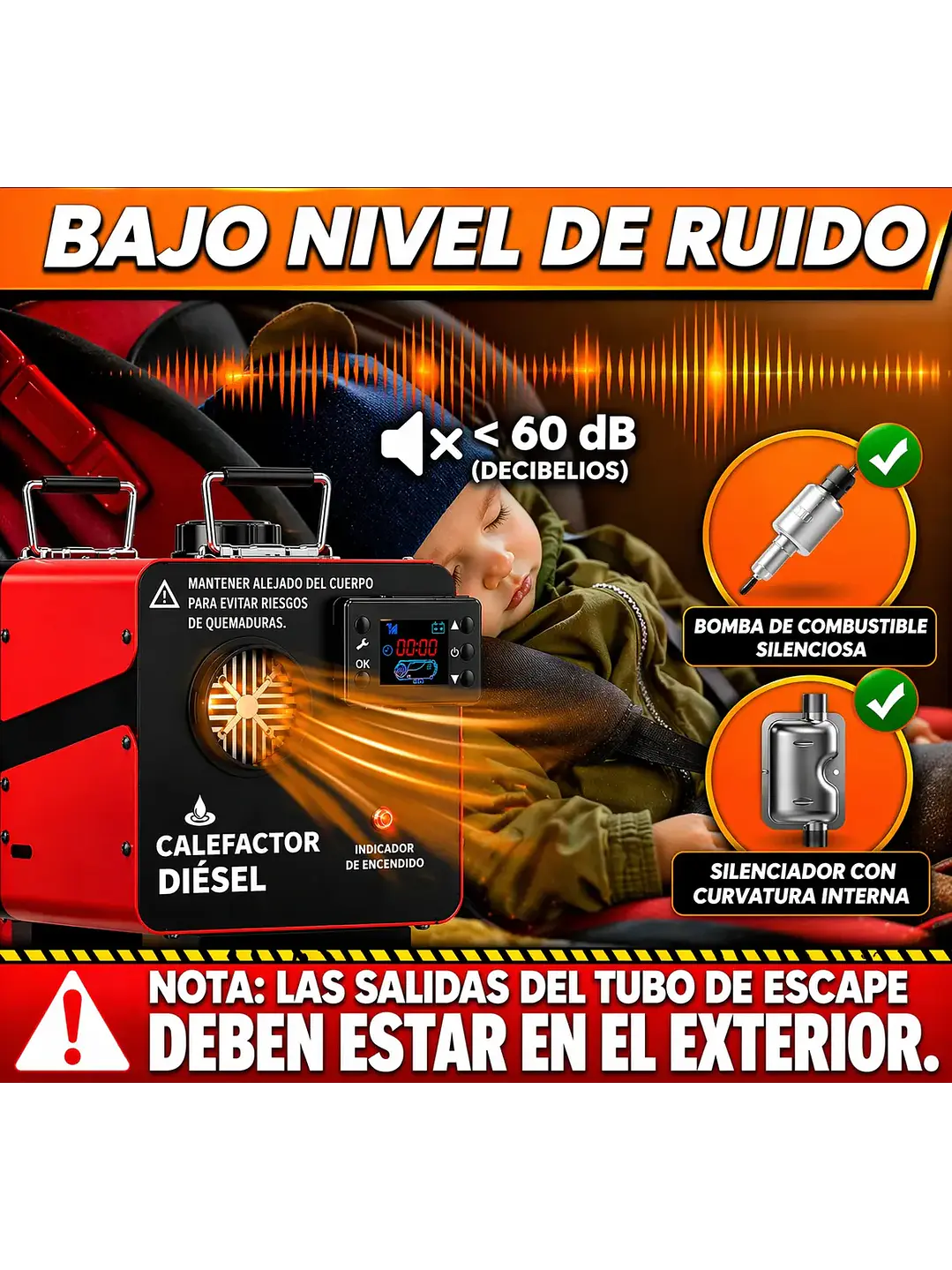 Calentador De Aire Calefactor Diesel Compacto 8.500 Watt 3
