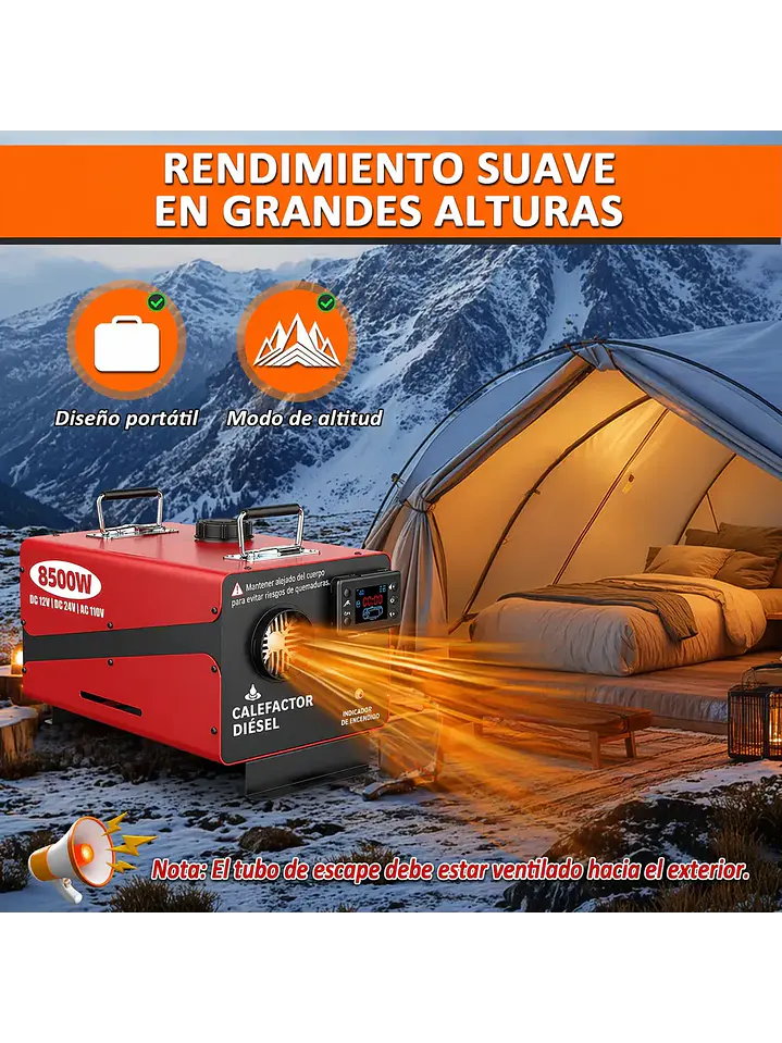 Calentador De Aire Calefactor Diesel Compacto 8.500 Watt 9