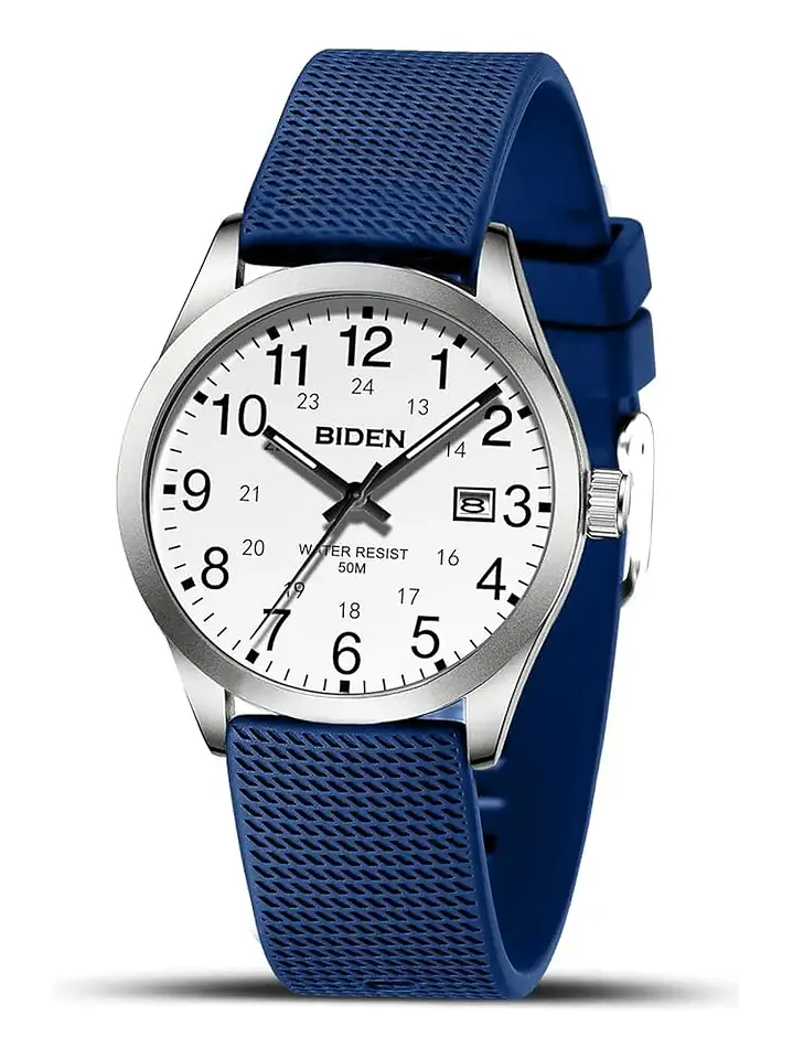 Reloj Hombre Biden Cuarzo Correa Silicona 40mm Variedad Colores Chile 1
