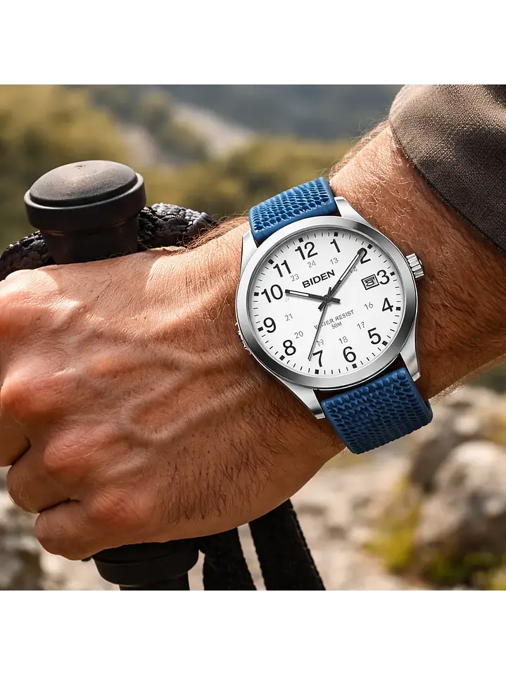 Reloj Hombre Biden Cuarzo Correa Silicona 40mm Variedad Colores Chile 2