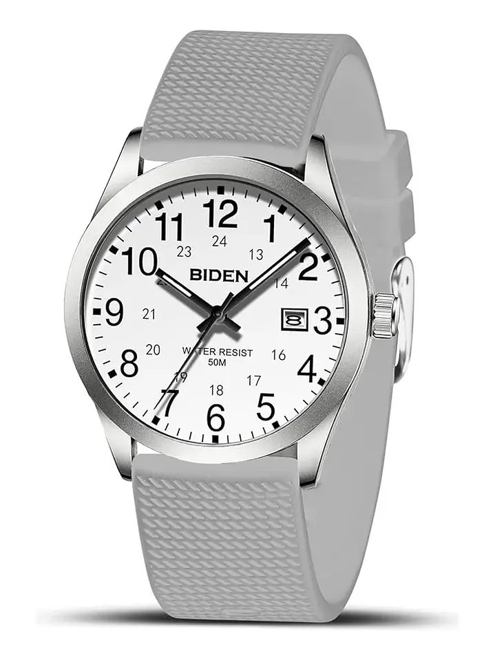 Reloj Hombre Biden Cuarzo Correa Silicona 40mm Variedad Colores Chile 5