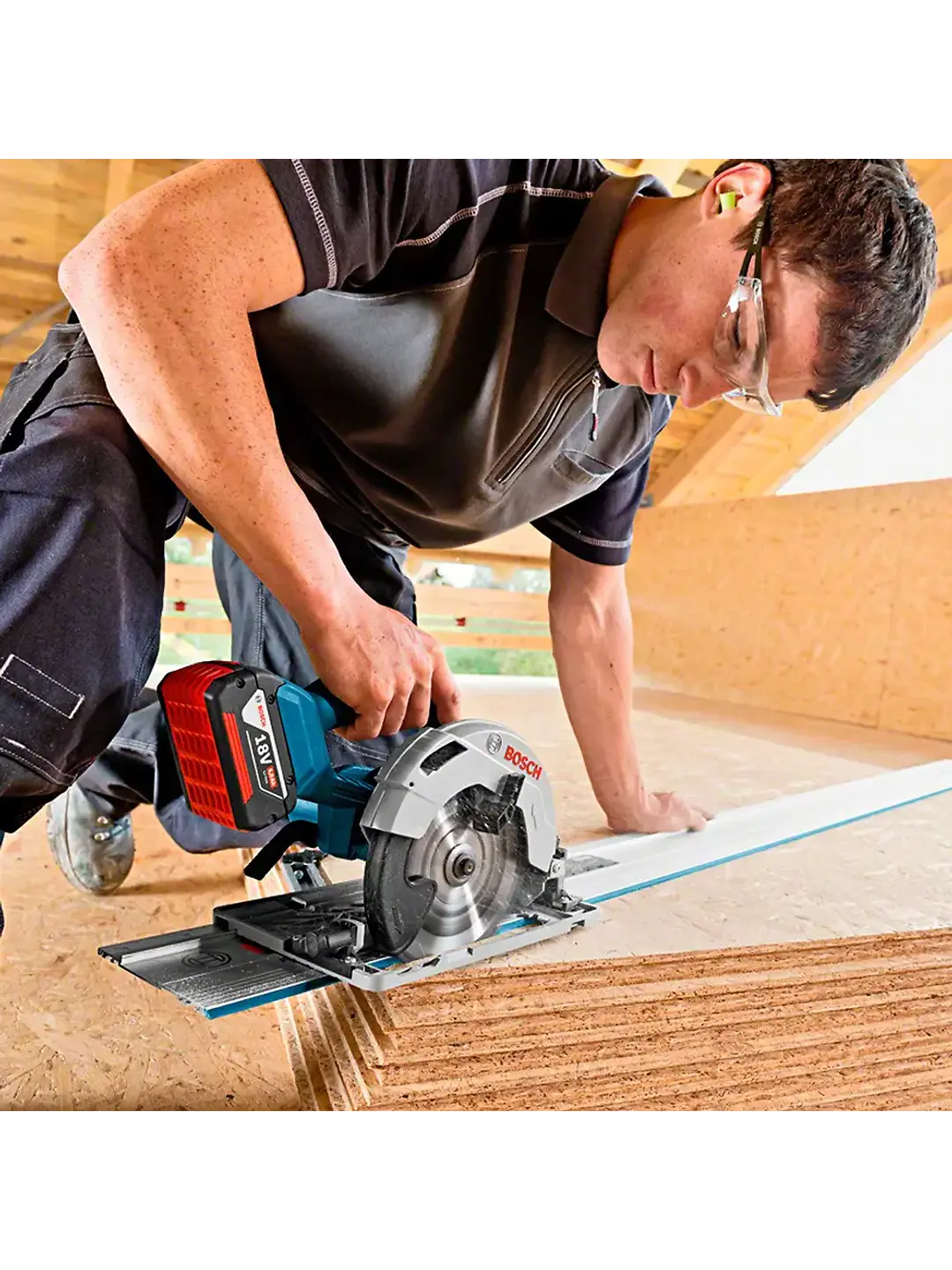 Sierra Circular Bosch +Bolso GKS 18V-57 inalámbrica Línea Profesional Chile 6