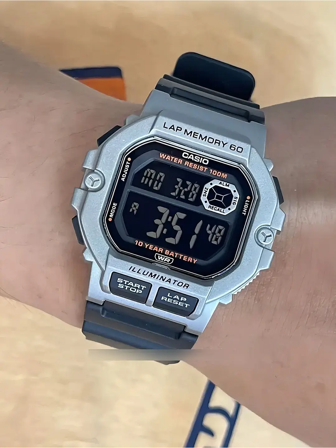 Reloj Hombre Casio Digital WS-1400H-1BV 100MTS, Cronómetro Chile 6