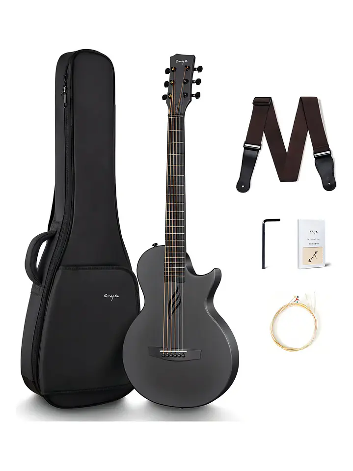 Guitarra Acústica Enya Music Nova Go Bk Fibra De Carbono 35