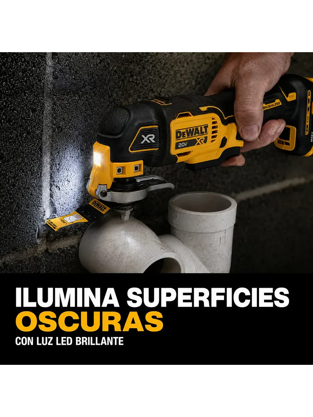 Kit Multiherramienta Oscilante Dewalt Xr Dcs356+bat+cargador+accesorios Chile 6