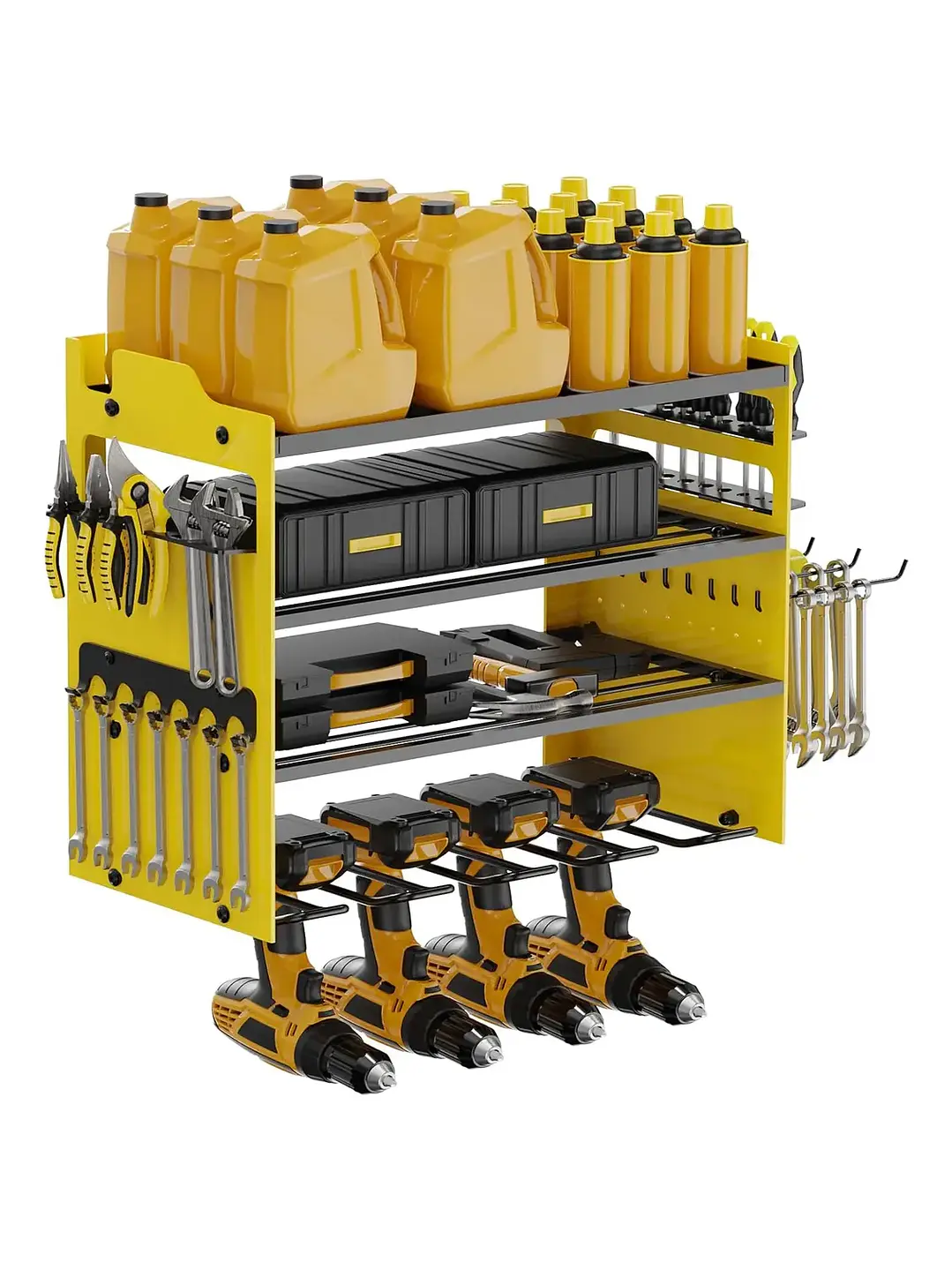 Organizador De Herramientas De Pared 4 Niveles Adaptables Chile 1