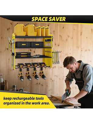 Organizador De Herramientas De Pared 4 Niveles Adaptables Chile