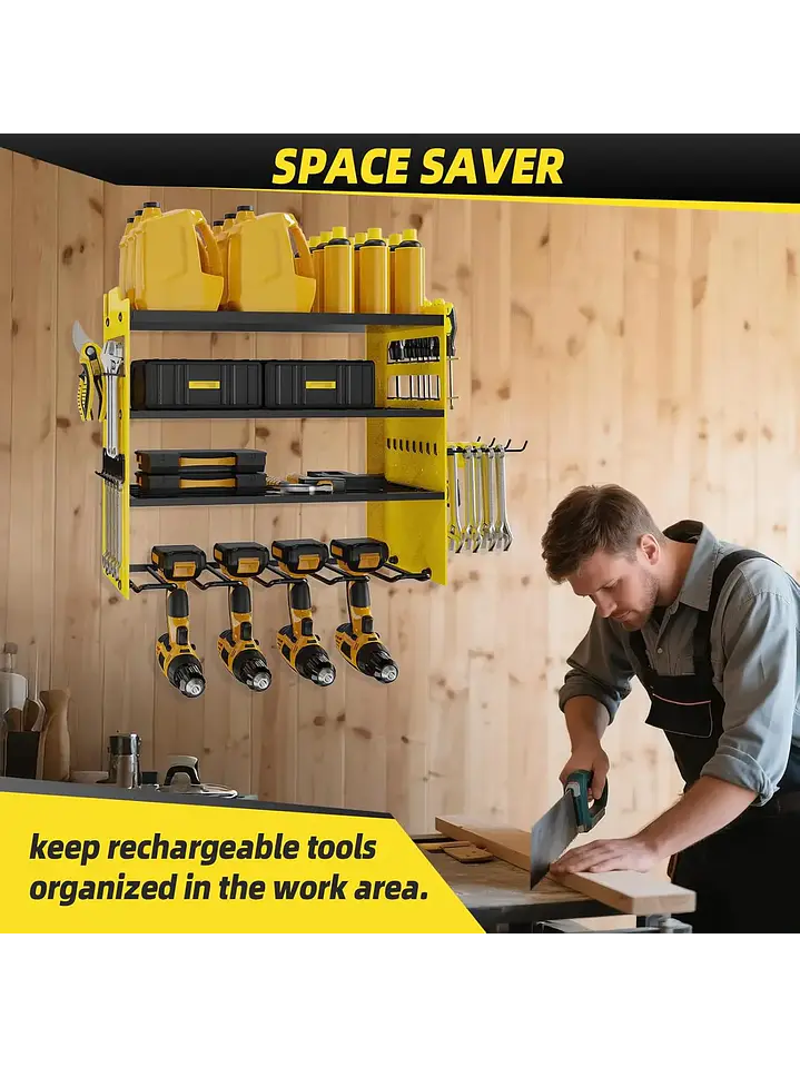 Organizador De Herramientas De Pared 4 Niveles Adaptables Chile 2