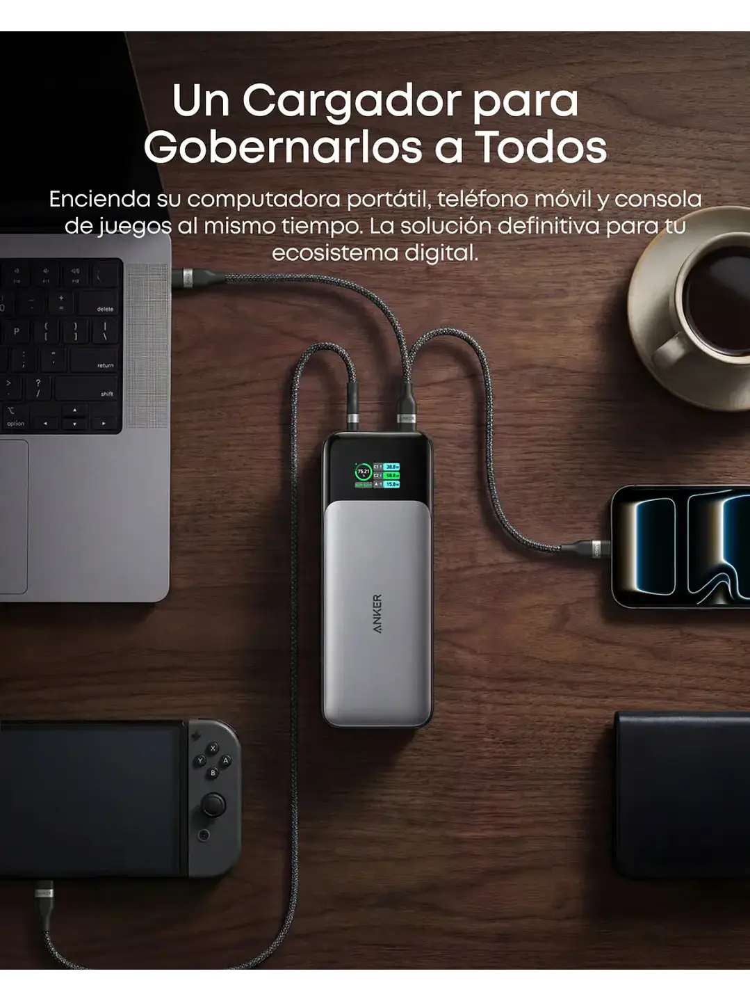Cargador Portátil Power Bank Anker 737, 24000mah Batería Externa Chile 2