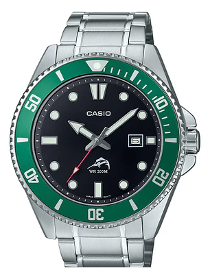 Reloj Hombre Casio Duro Marlin Mdv-106dd-1a3v 200mts Correa Acero Chile