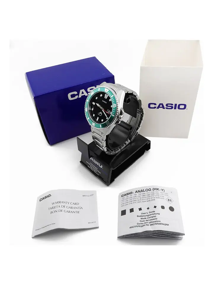 Reloj Hombre Casio Duro Marlin Mdv-106dd-1a3v 200mts Correa Acero Chile 2