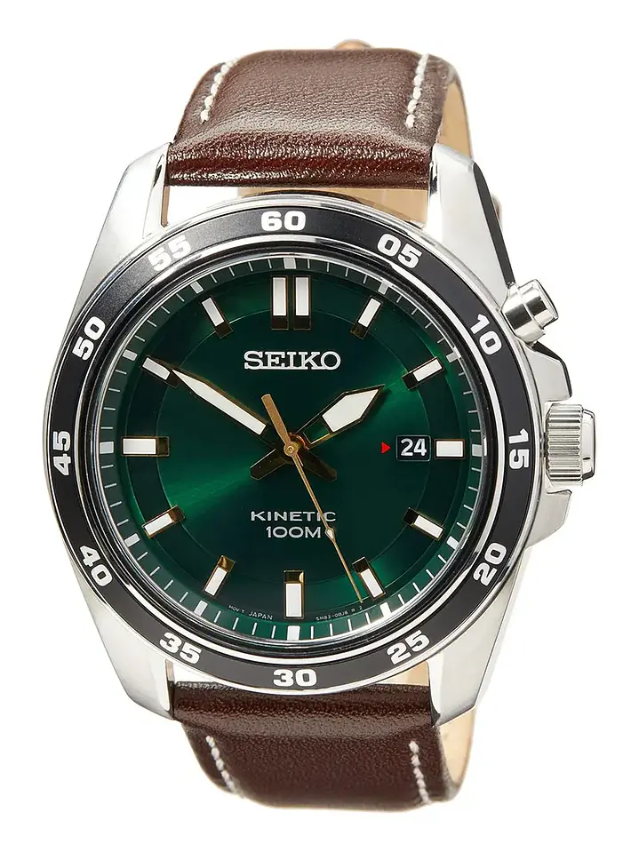 Reloj Hombre Seiko Kinetic Ska791p1 Correa Cuero Chile 1