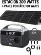 KIT Energía Estación/Generador/Batería 300W + Panel Solar 100W Chile - Miniatura 1