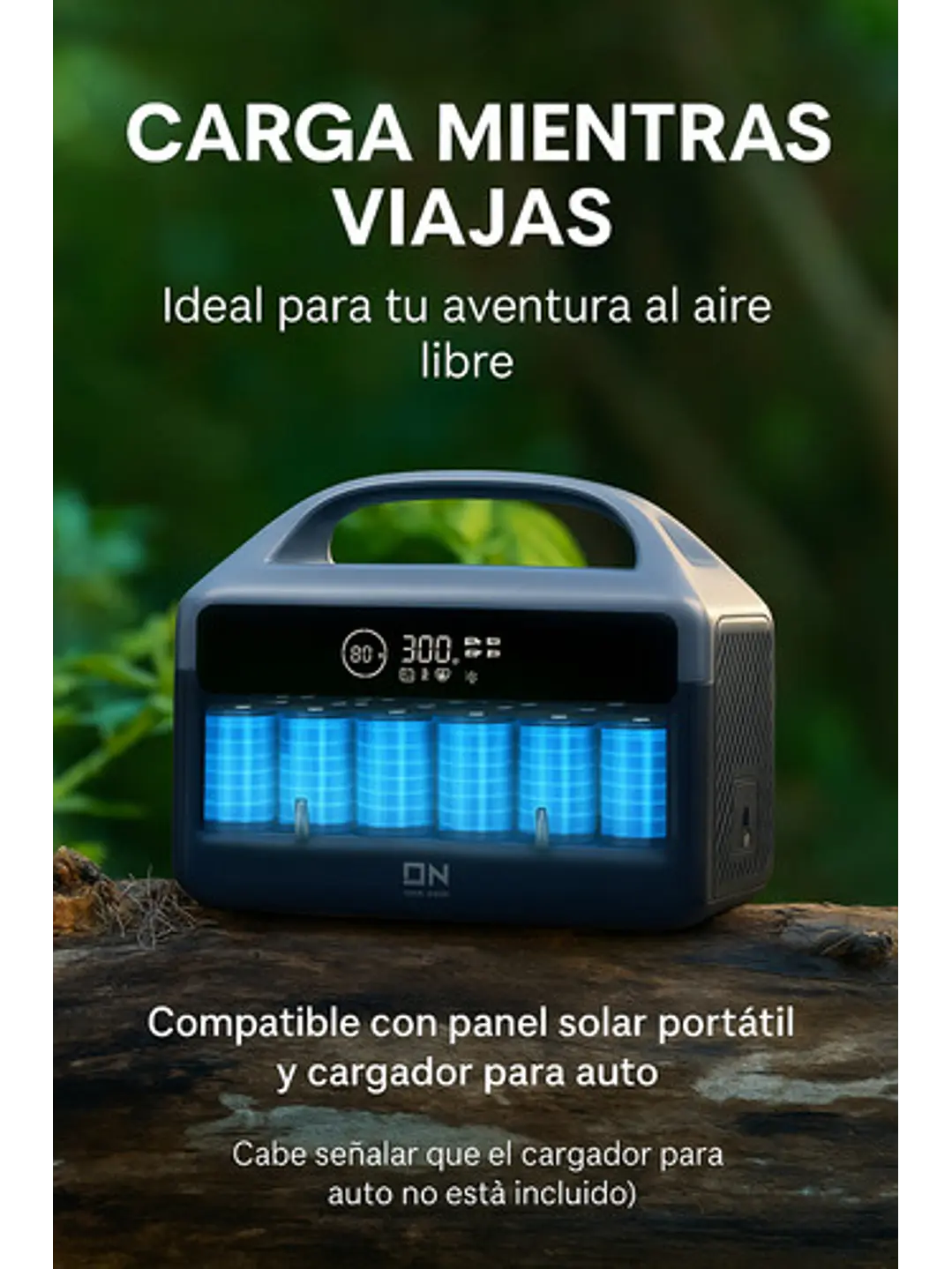 KIT Energía Estación/Generador/Batería 300W + Panel Solar 100W Chile 5