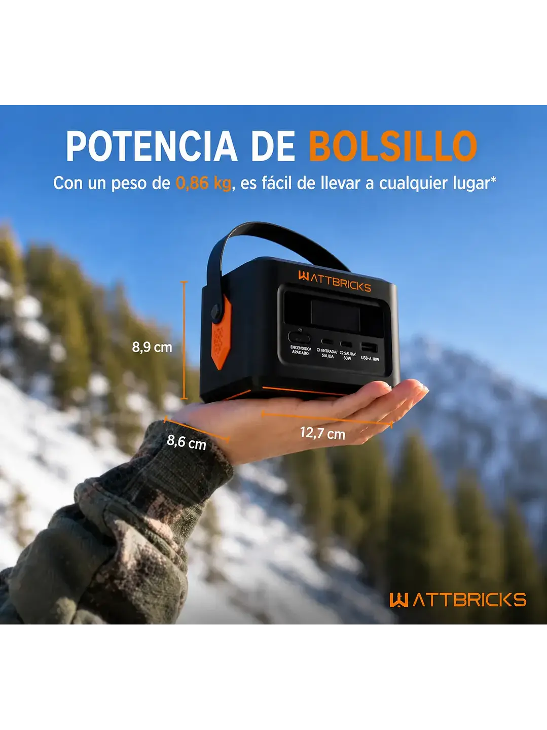 Generador Solar /Batería Wattbricks 100w Usb-c Kit con Panel Solar 30w Chile 2