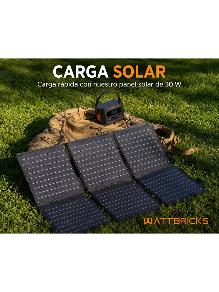 Generador Solar /Batería Wattbricks 100w Usb-c Kit con Panel Solar 30w Chile 5