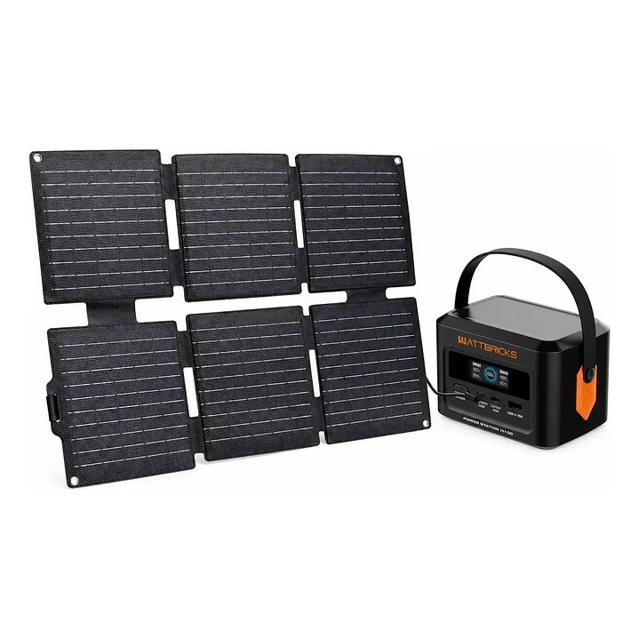 Kit Estación de Energía Portátil WattBricks H100 100W + Panel Solar 30W USB-C | Chile 6