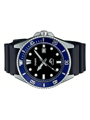 Reloj De Hombre Casio Mdv-106b-2av Con Correa De Resina Negro Azul 200mt CHILE