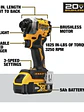 Destornillador/Atornillador Impacto Dewalt Atomic DCF850P1+Bat 5Ah+Carg+Bolso - Miniatura 1