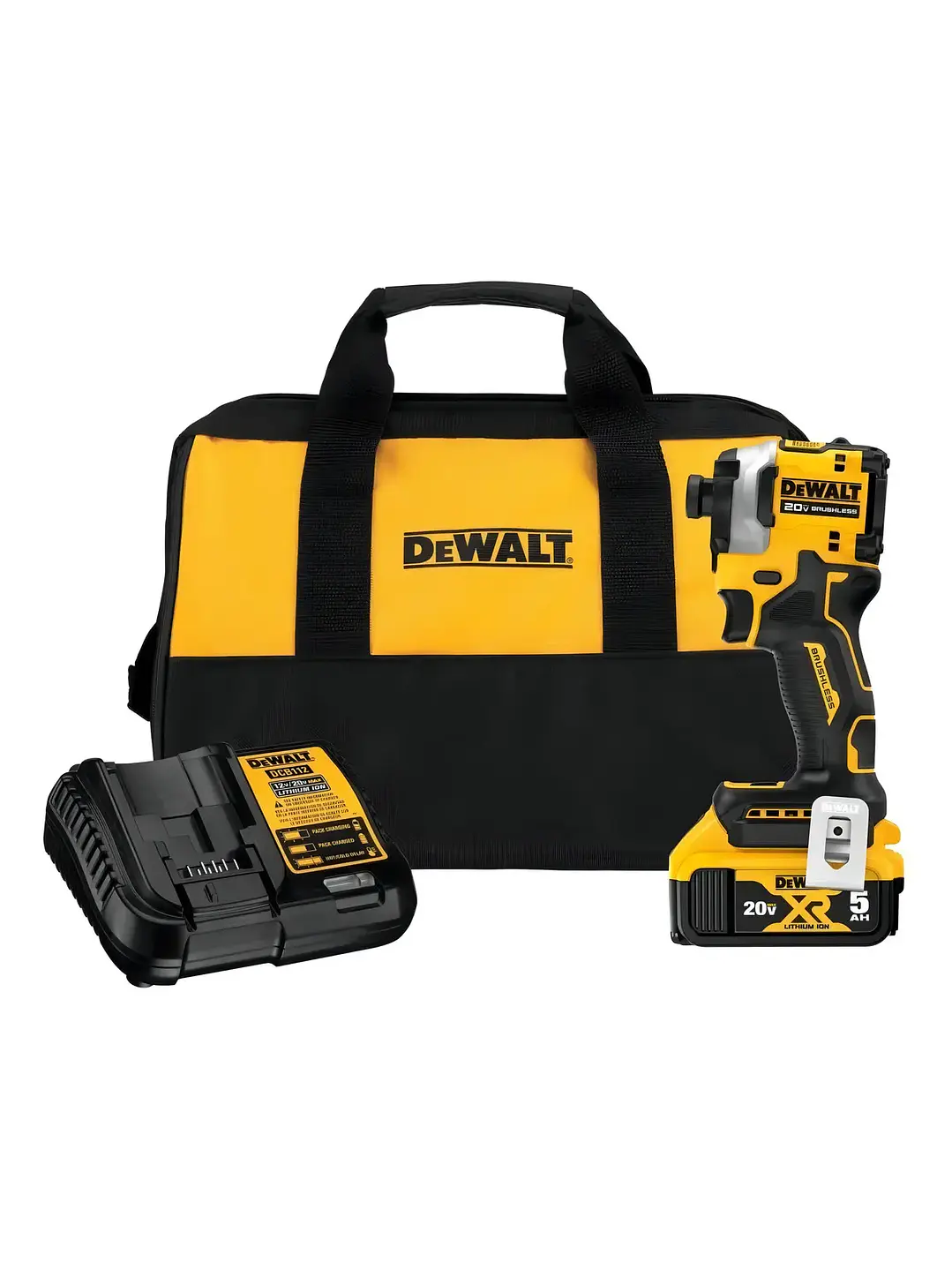 Destornillador/Atornillador Impacto Dewalt Atomic DCF850P1+Bat 5Ah+Carg+Bolso 2
