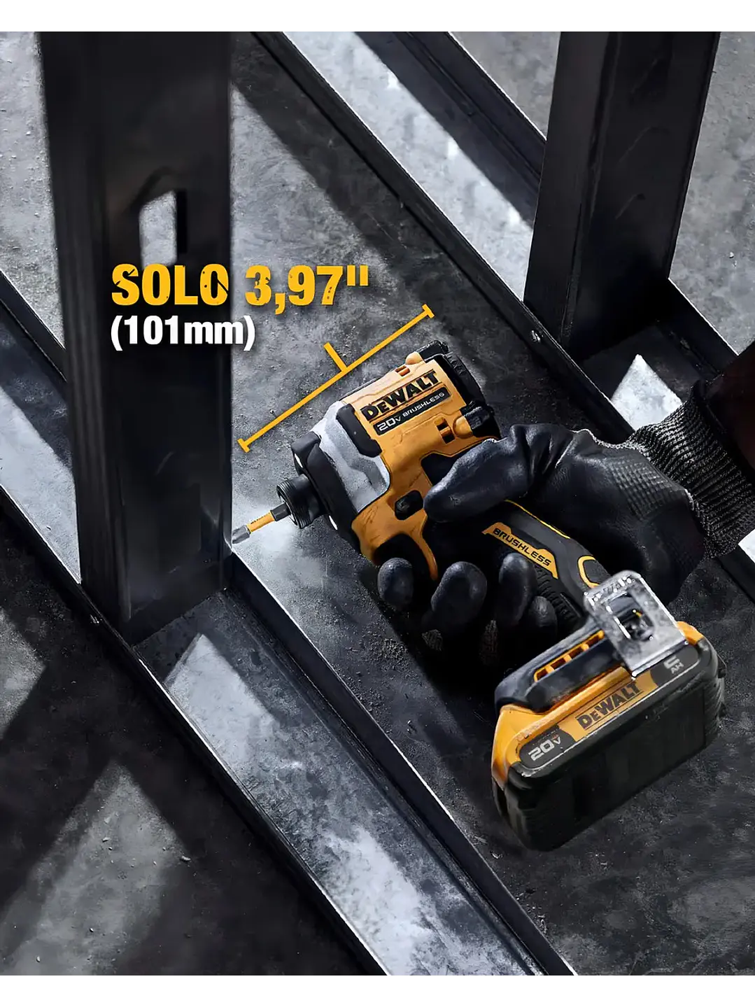 Destornillador/Atornillador Impacto Dewalt Atomic DCF850P1+Bat 5Ah+Carg+Bolso 5