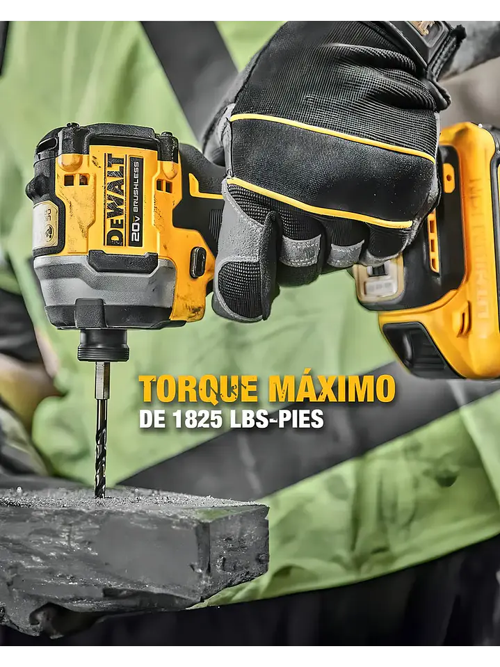 Destornillador/Atornillador Impacto Dewalt Atomic DCF850P1+Bat 5Ah+Carg+Bolso 6