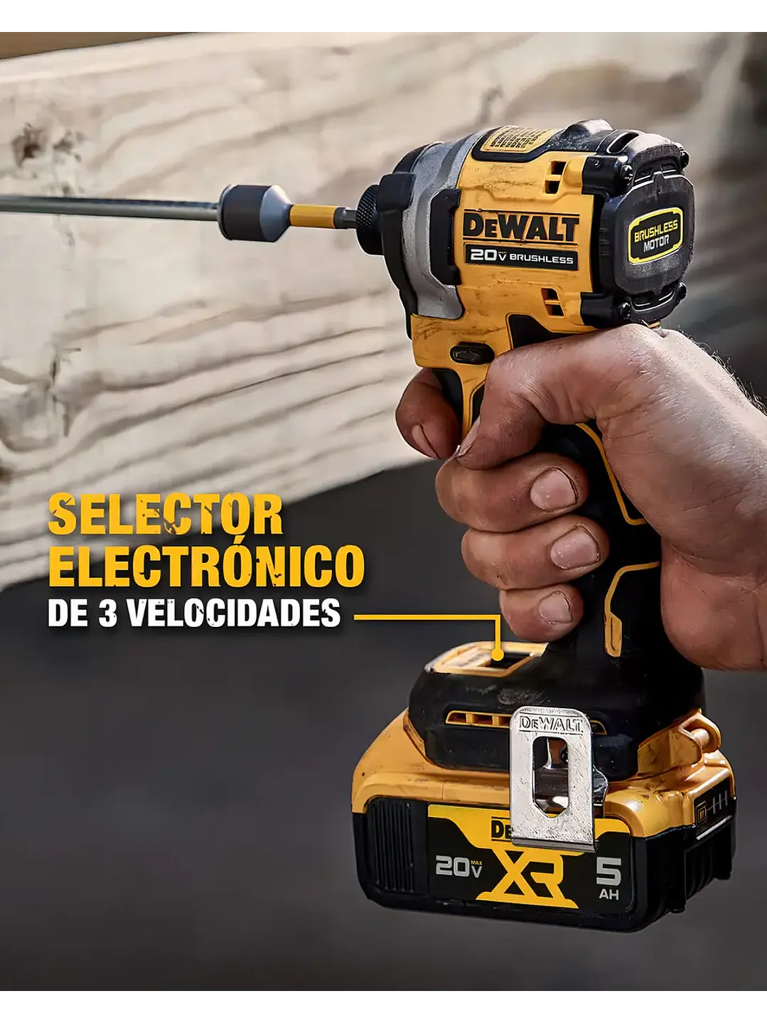 Destornillador/Atornillador Impacto Dewalt Atomic DCF850P1+Bat 5Ah+Carg+Bolso 7